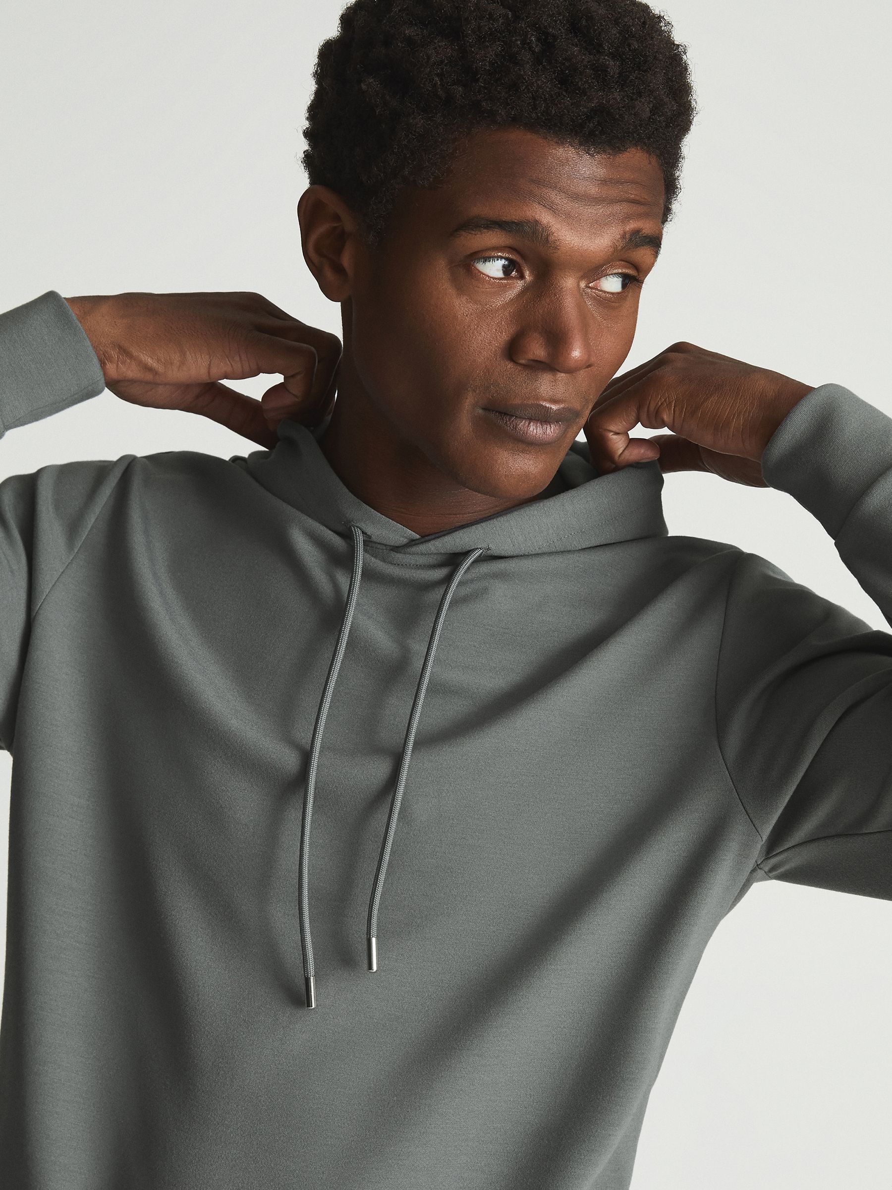 Reiss Fabien Neoprene Loungewear Hoodie | REISS USA