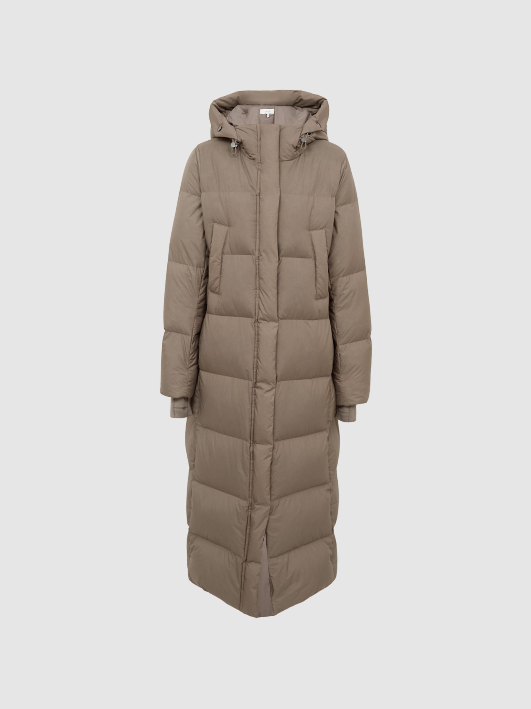 Reiss Tilde Longline Hooded Puffer Coat | REISS Netherlands