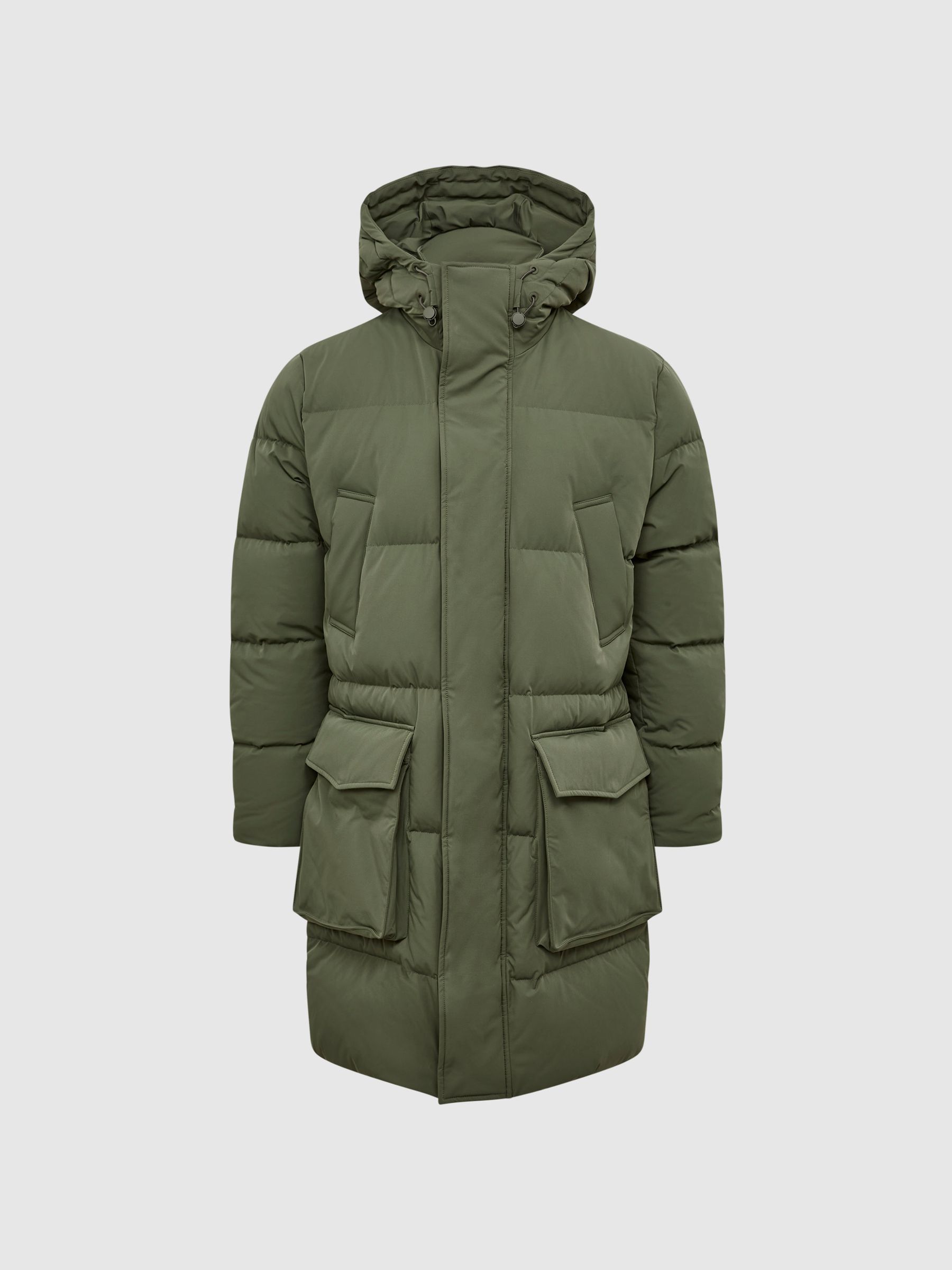 Reiss Skye Hooded Mid Length Puffer Jacket - REISS