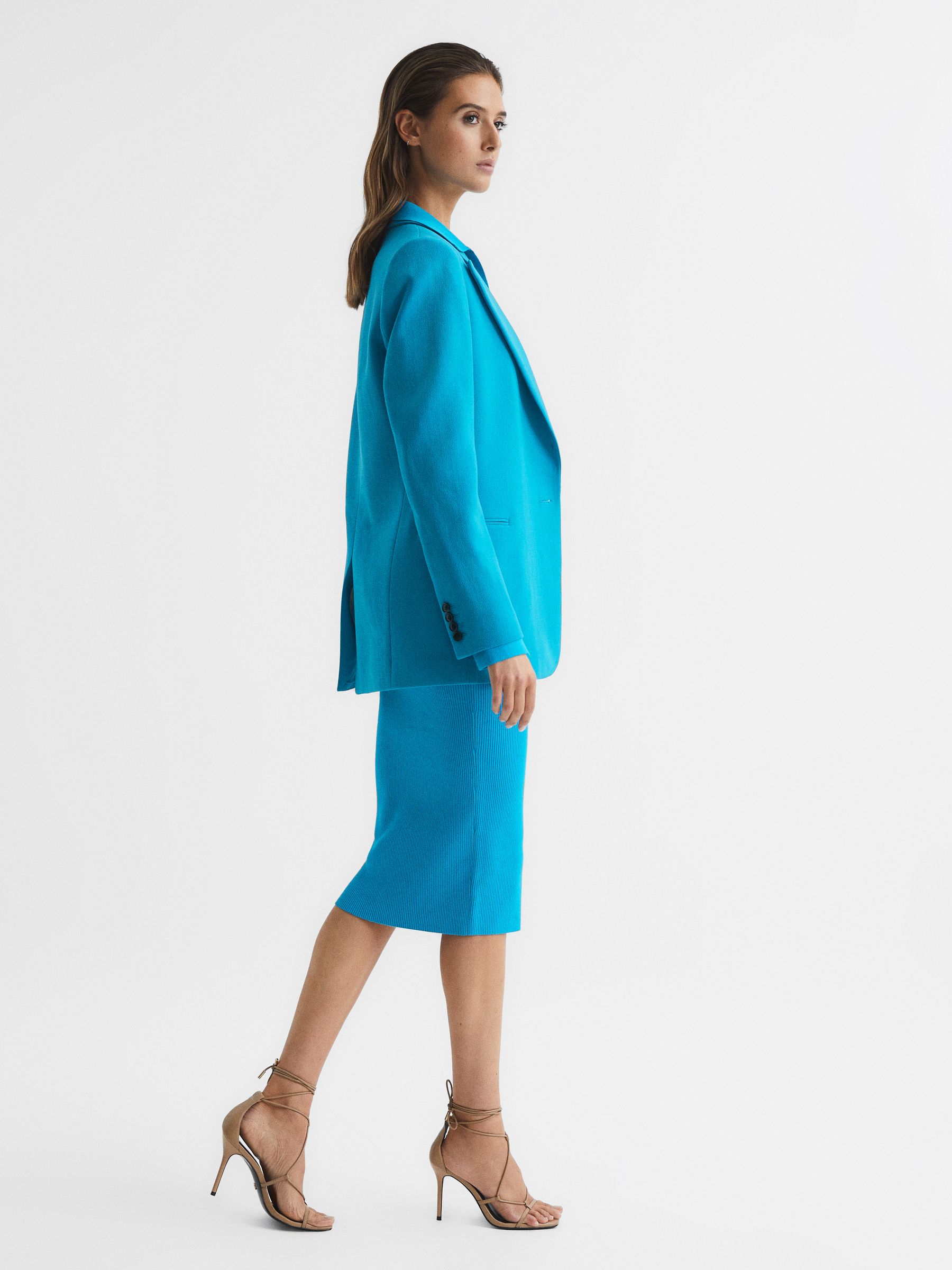 Reiss Elaina Rib-Knitted Midi Dress | REISS USA