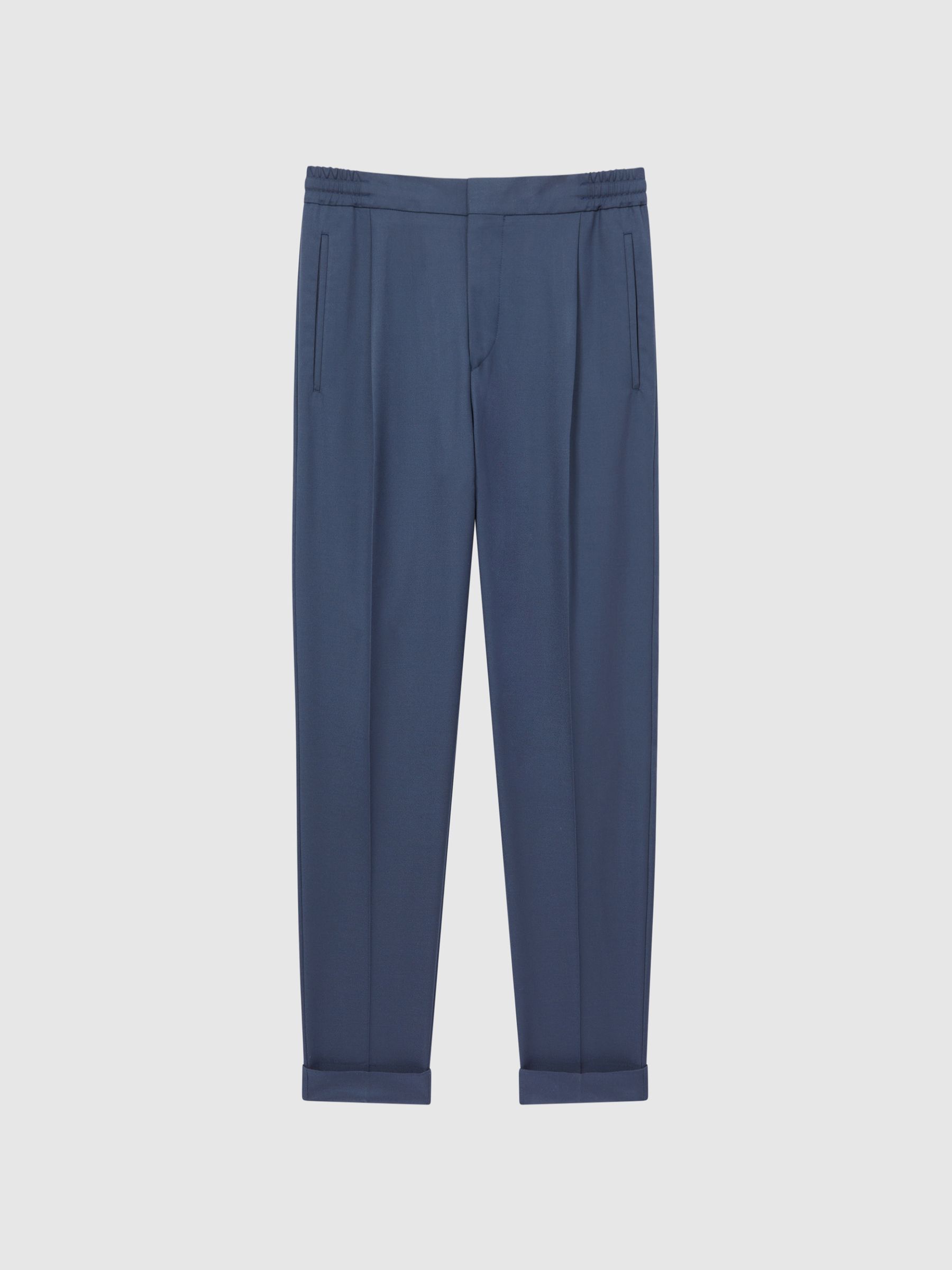 Reiss Brighton Relaxed Drawstring Trousers with Turn-Ups | REISS Australia