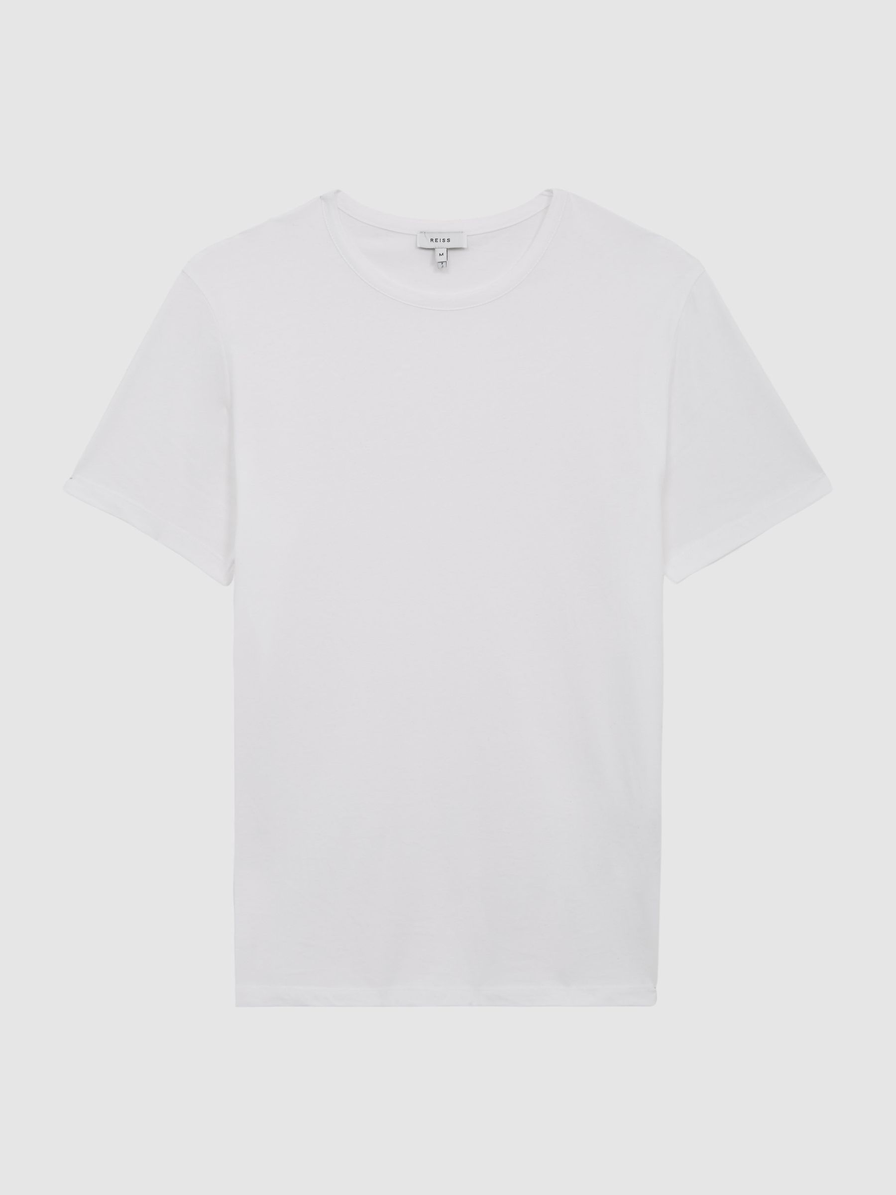 Cotton Crew Neck T-Shirt in Optic White - REISS