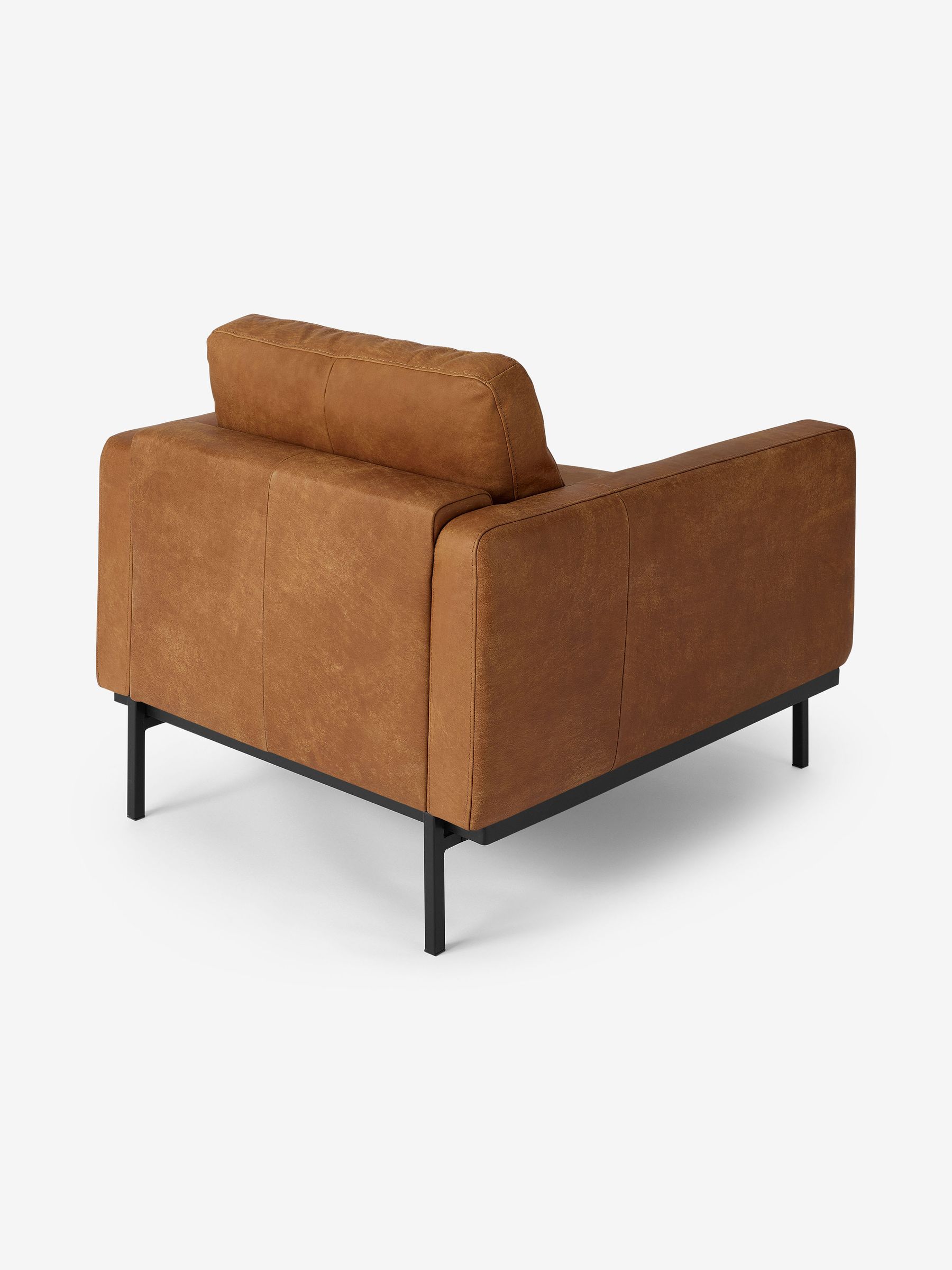 Buy Jarrod Leather Armchair in Tan Brown from the Made online shop
