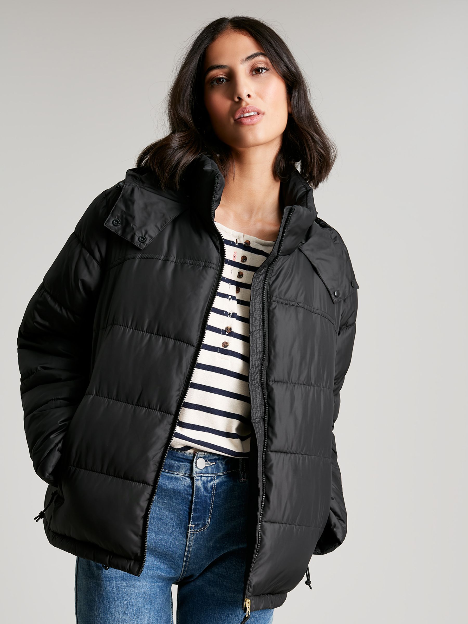 Buy Joules Elberry Super Puffer Black Jacket from the Joules online shop