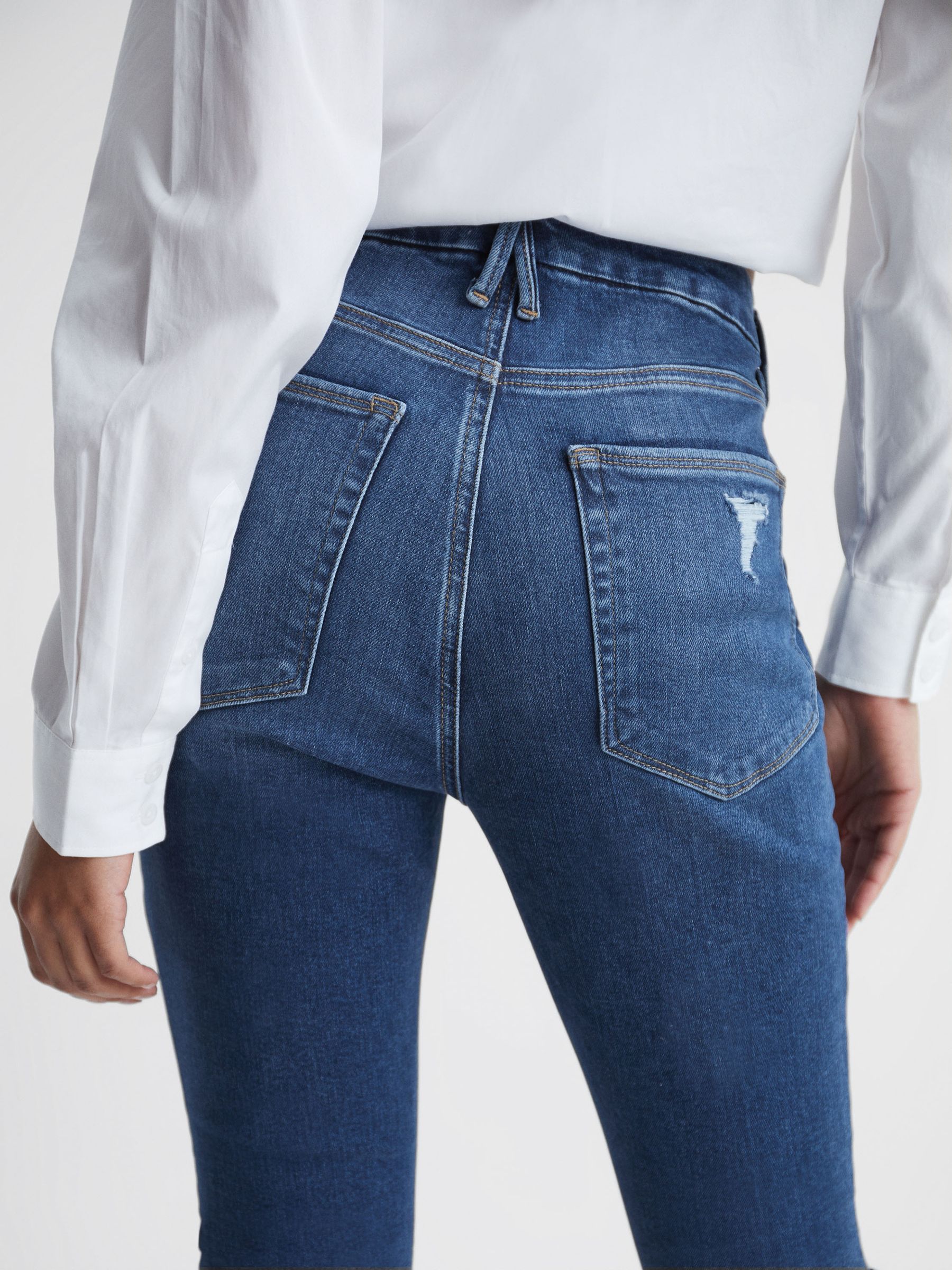 Reiss Good American Cropped Skinny Jeans - REISS