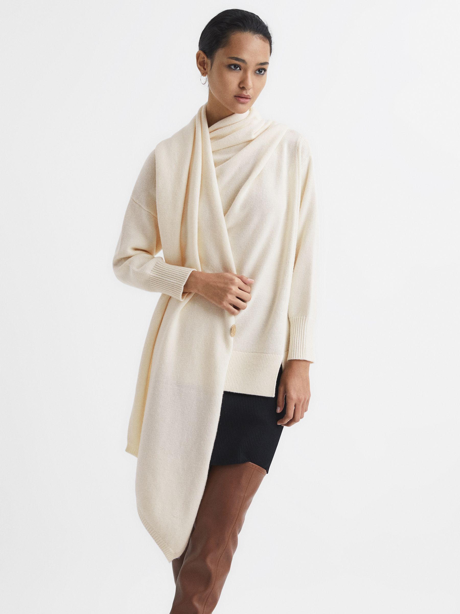 Reiss Layton Shawl Collar Knitted Top REISS Hong Kong