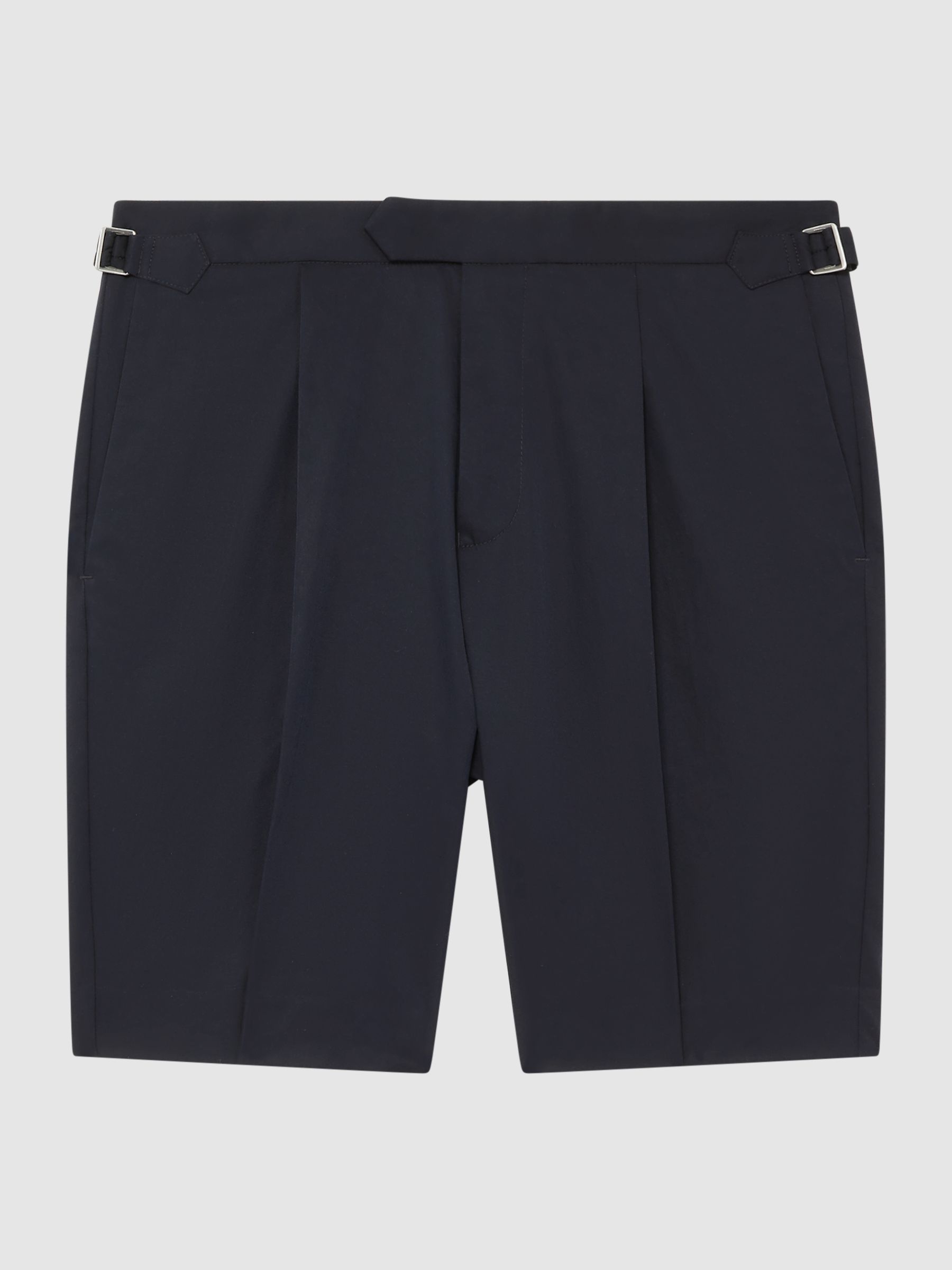 Side Adjuster Shorts in Navy - REISS