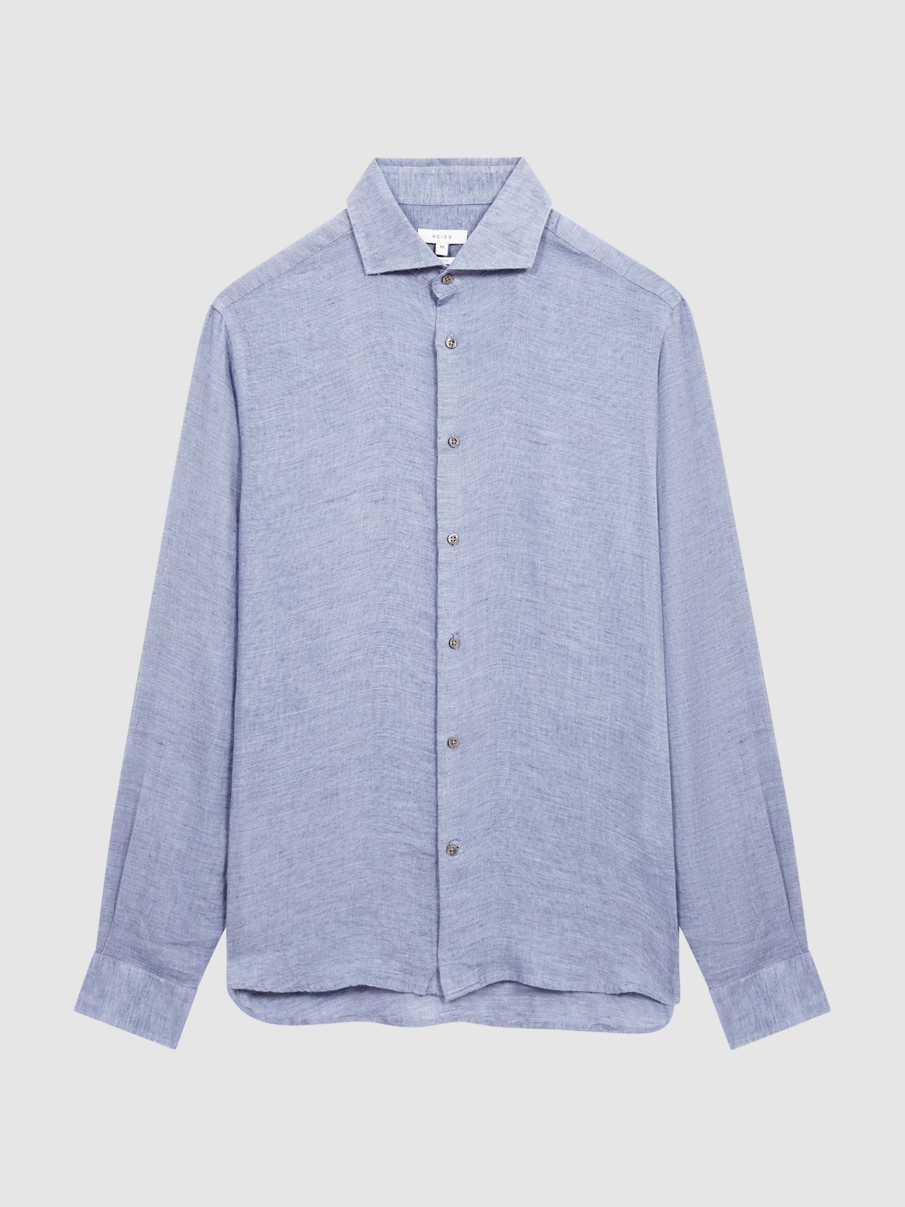 Reiss Ruban Linen Long Sleeve Shirt - REISS