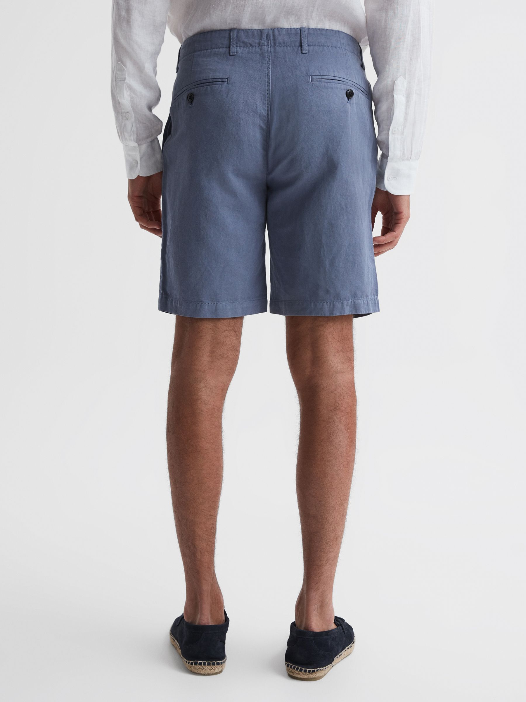 Reiss Ezra Cotton-Linen Blend Shorts - REISS