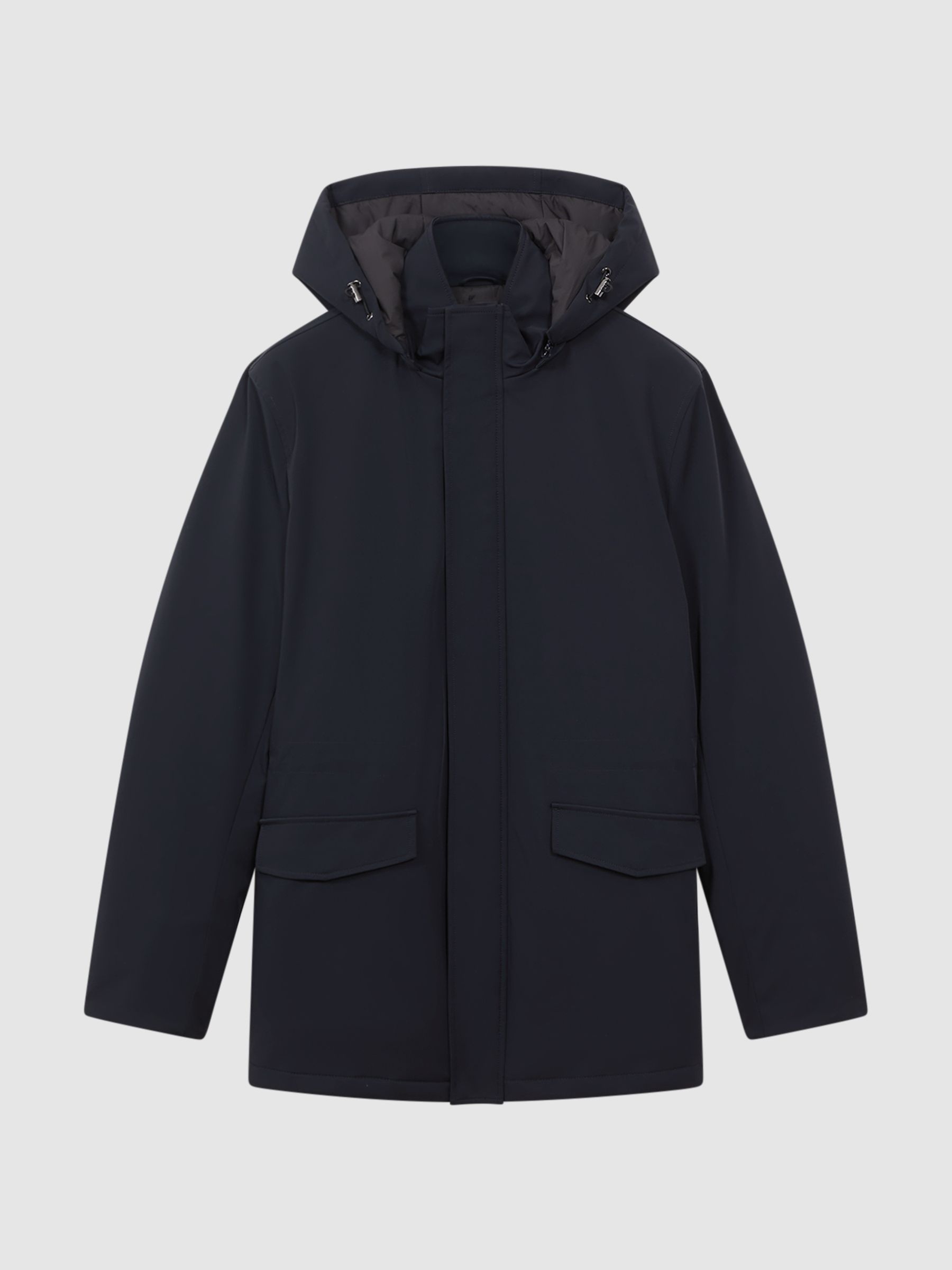Reiss Dublin Water Repellent Removable Hooded Coat | REISS USA