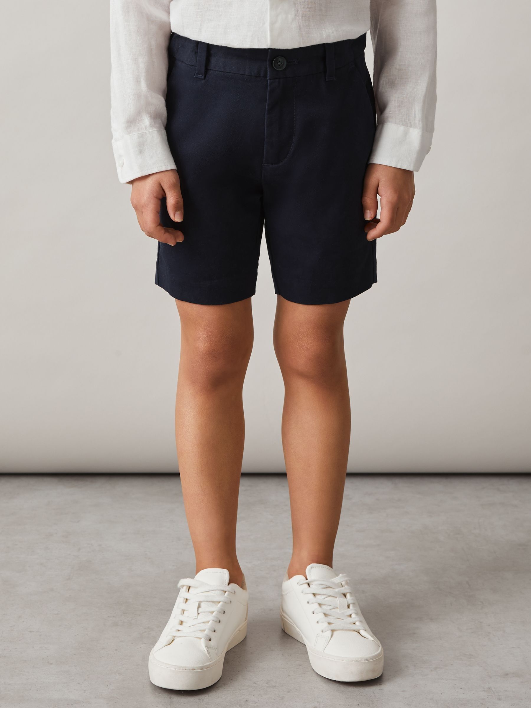 Short Chino Chaps Bleu Marine Femme Taille 10 - 2 Poches, Coupe Régulière, Neuf Sans étiquettes