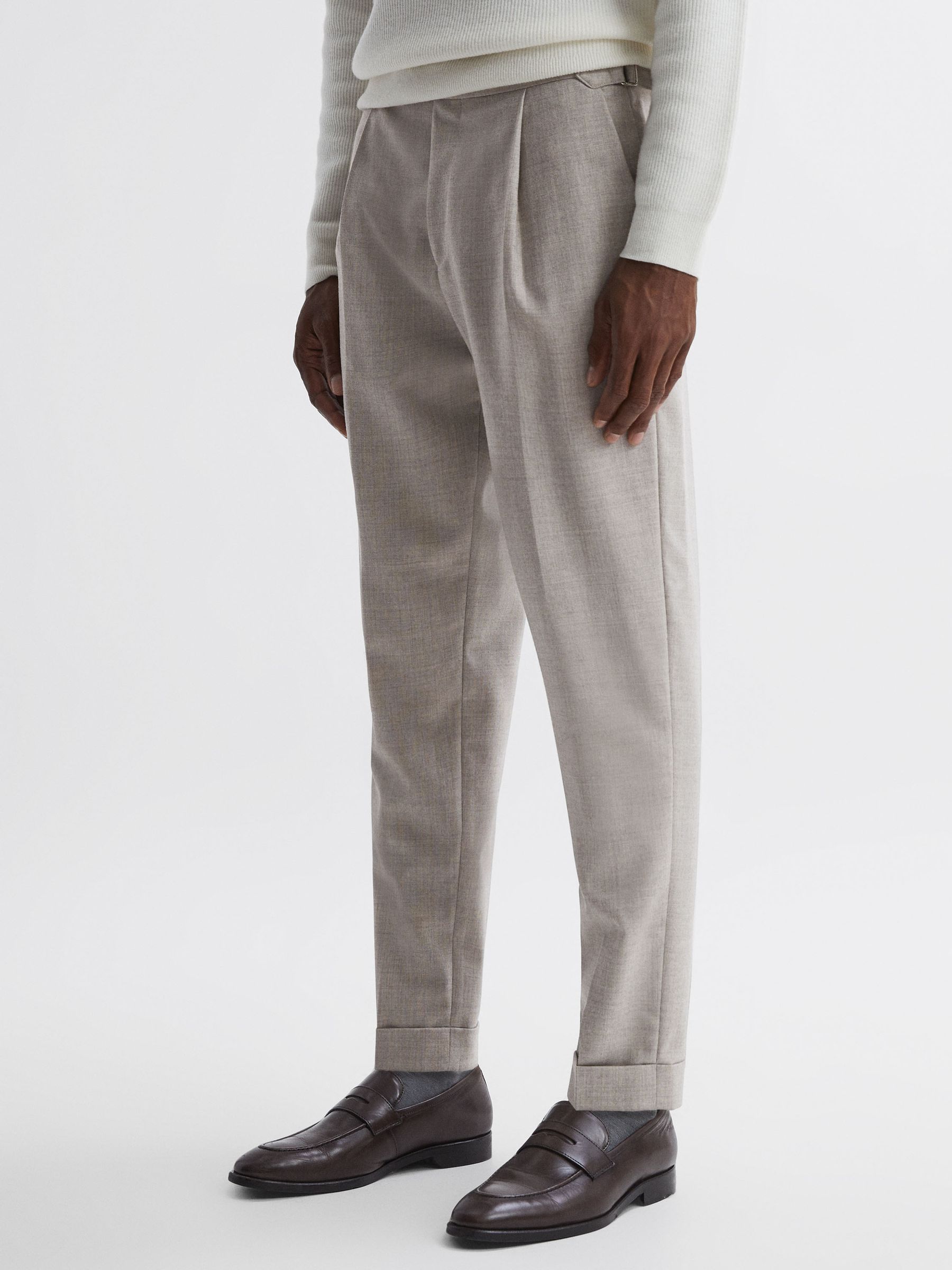 Reiss Beadnell Slim Fit Brushed Wool Trousers | REISS USA