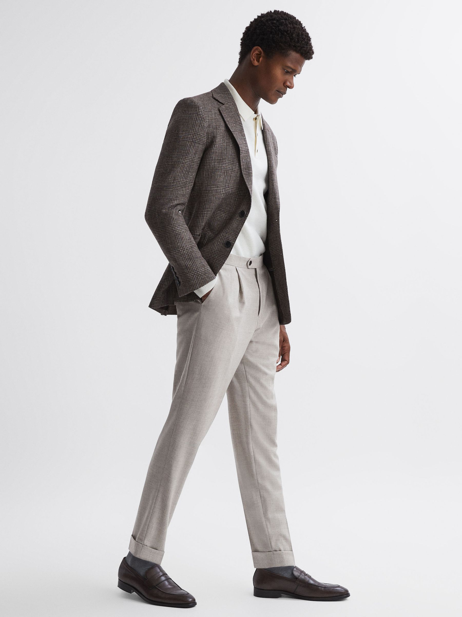 Reiss Beadnell Slim Fit Brushed Wool Trousers - REISS