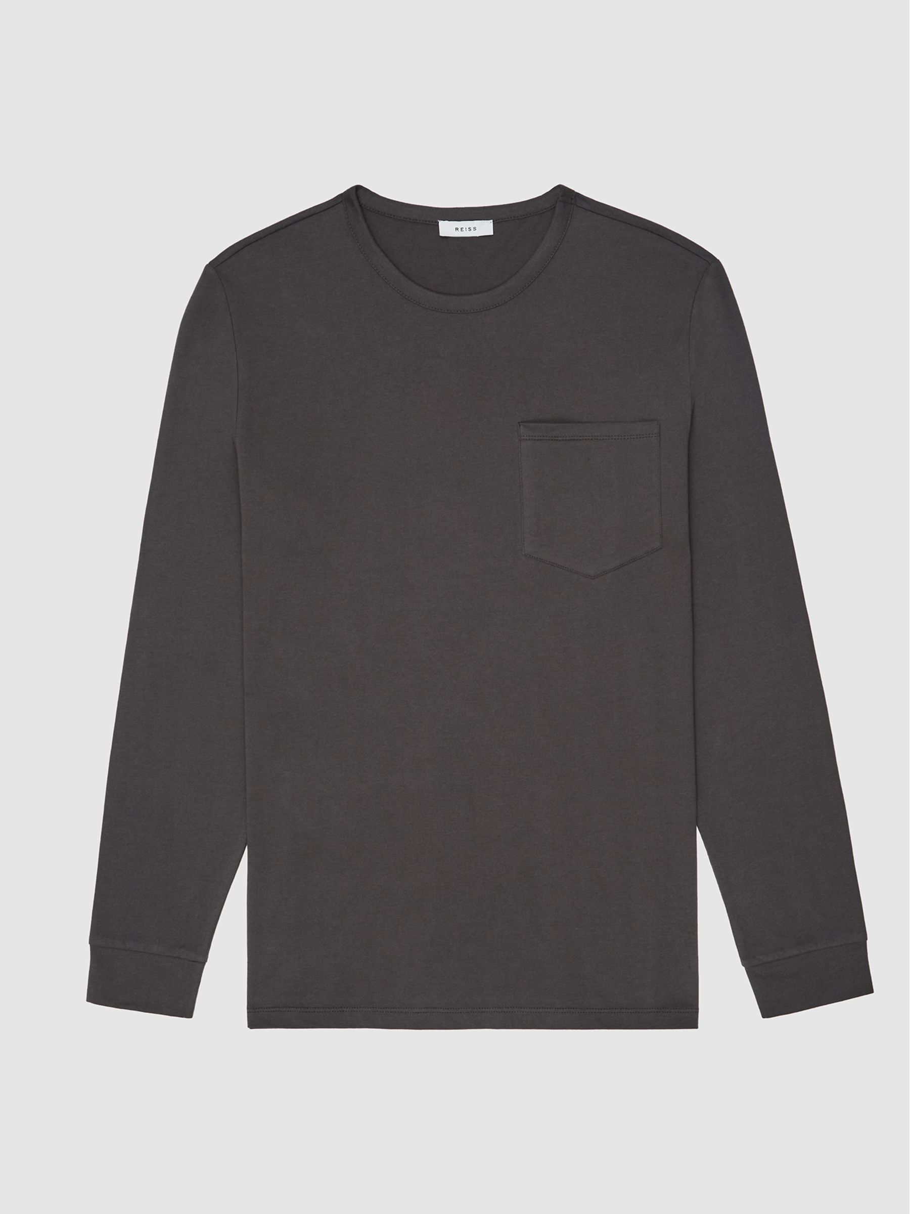 Reiss Avenue Garment Dyed Long Sleeve T-Shirt - REISS