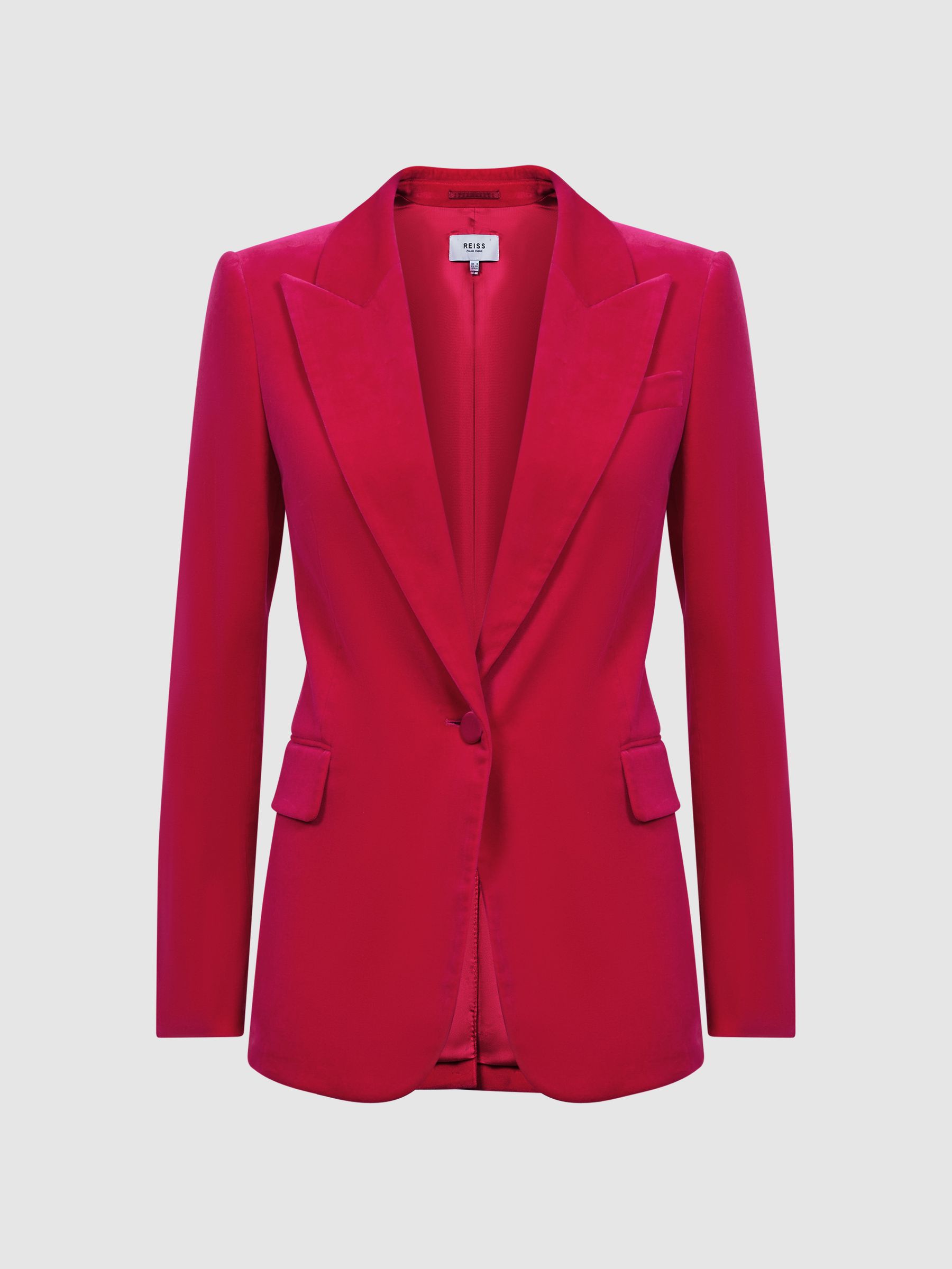 Reiss Rosa Velvet Single Breasted Suit Blazer - REISS