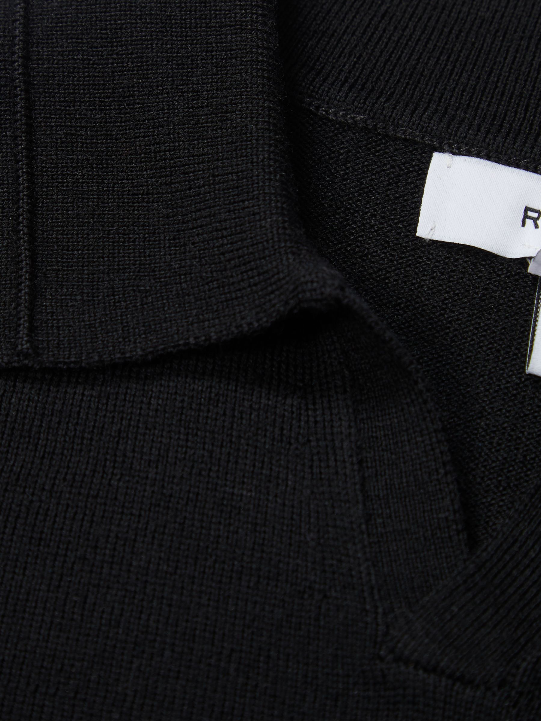 Reiss Duchie Merino Wool Open Collar Polo Shirt - REISS