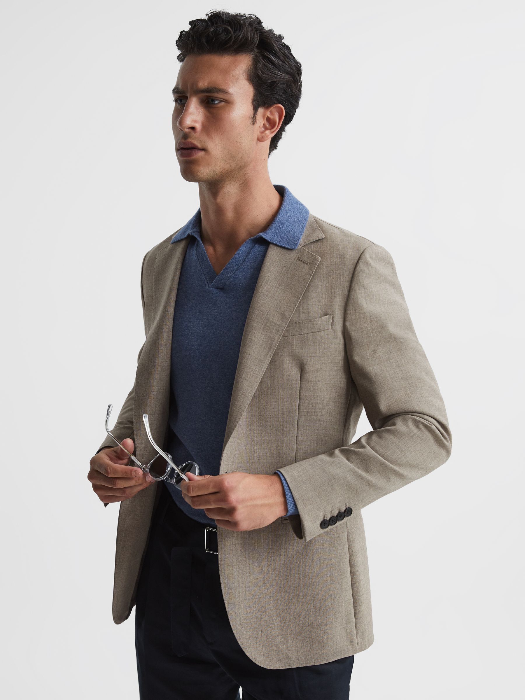 Reiss Rope Single Breasted Textured Blazer - REISS