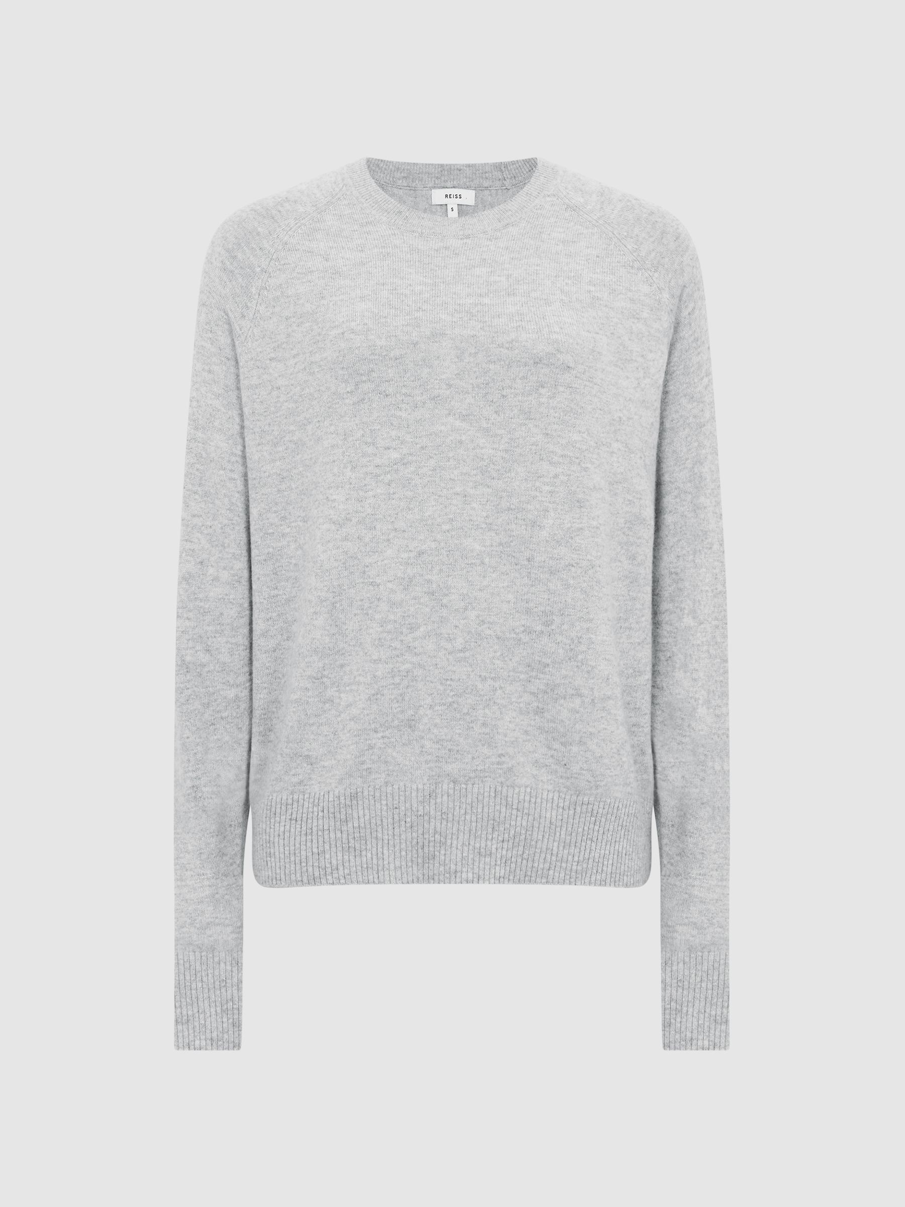 Crew Neck Knitted Jumper in Grey - REISS