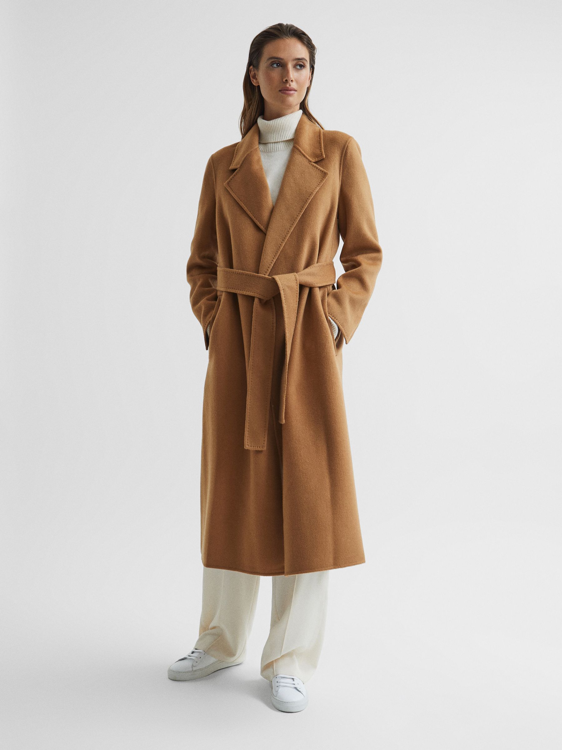 Reiss Honor 100% Cashmere Wool Blindseam Long Coat - REISS