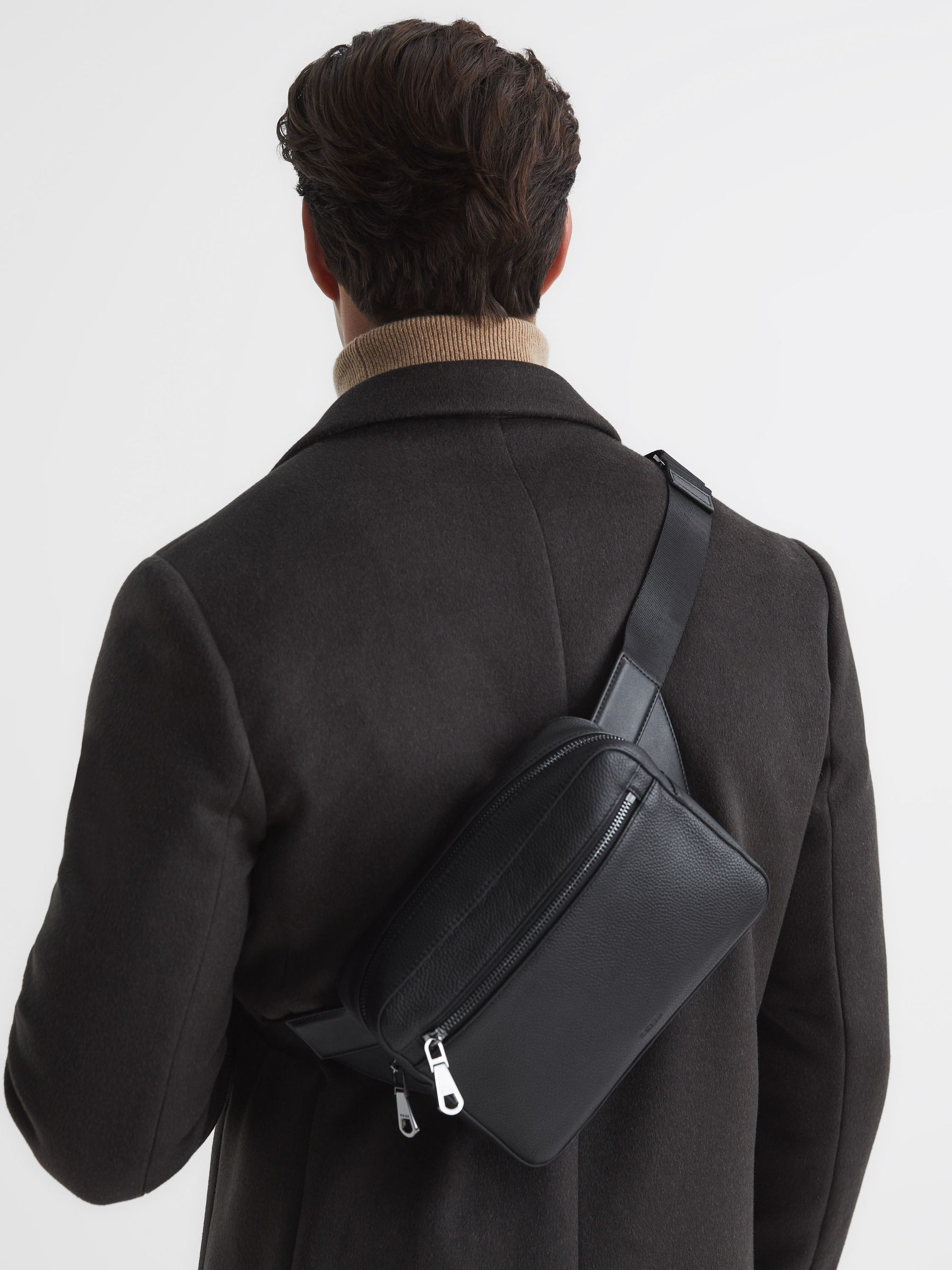 Reiss Carter Leather Cross-Body Bag - REISS