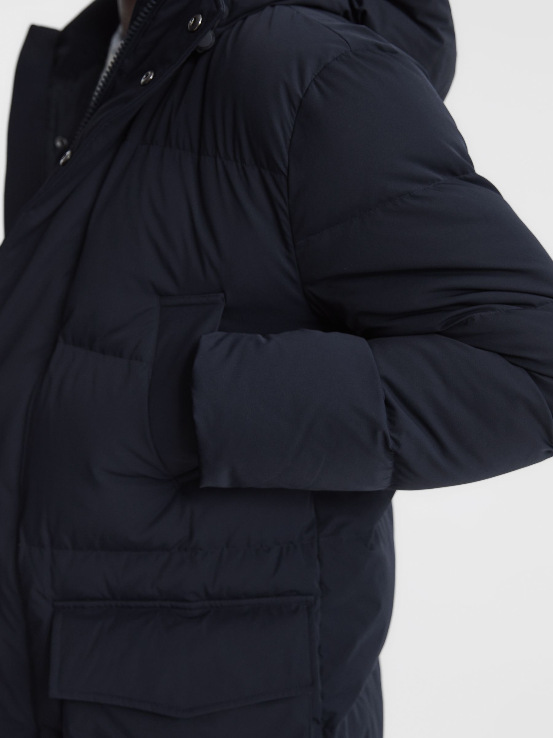 Reiss Skye Hooded Mid Length Puffer Jacket - REISS