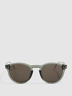 Eyewear by David Beckham Rounded Sunglasses in Grey