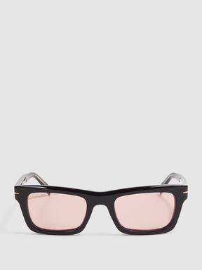 Eyewear by David Beckham Rectangular Sunglasses in Black
