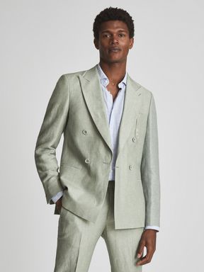 reiss mens linen suit