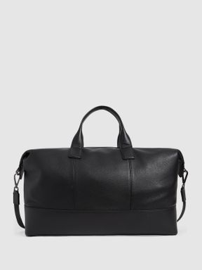 Leather Travel Bag in Black