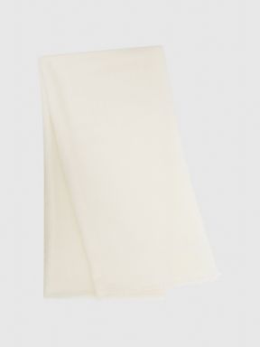 Cashmere Lightweight Scarf in Off White