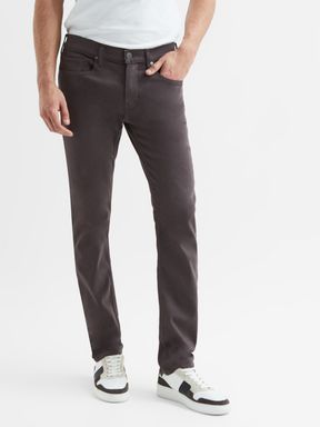 Paige Slim Fit High Stretch Jeans in Twilight Truffle
