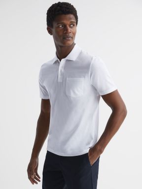 Short Sleeve Polo T-Shirt in White