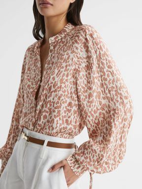 Animal Print Blouse in Neutral