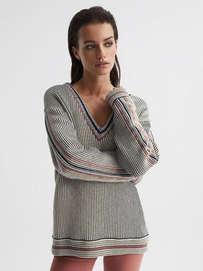 The Upside Knitted Sweater in Navy