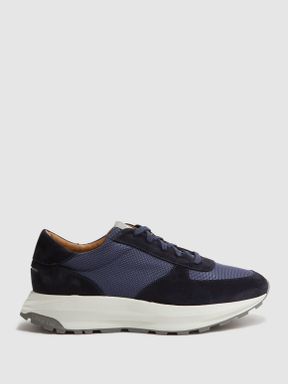 Unseen Trinity Tech Trainers in Blue/Navy