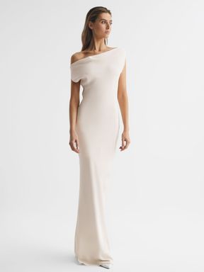 Off-The-Shoulder Maxi Dress in Ivory
