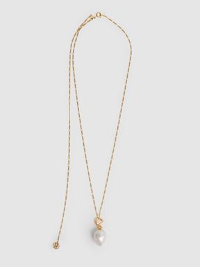 Maria Black Necklace in Gold