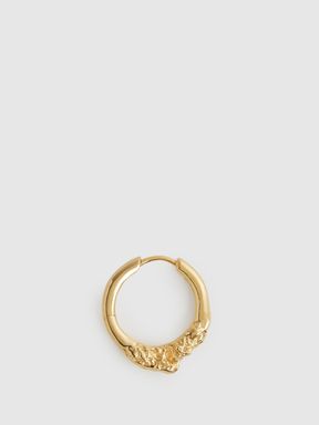 Maria Black Huggie Earring in Gold
