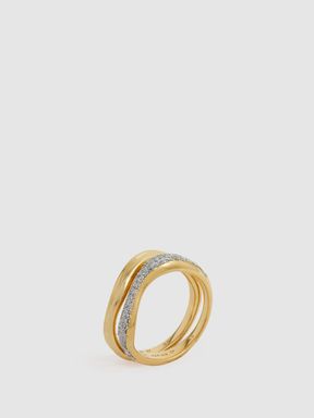 Maria Black Ring in Gold