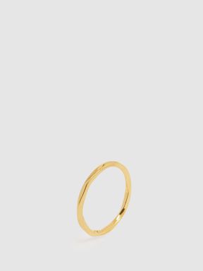 Maria Black Ring in Gold