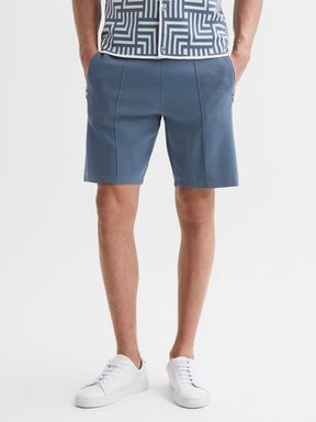 Elasticated Shorts in Airforce Blue
