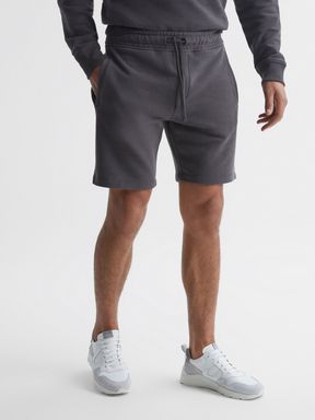 Garment Dye Jersey Shorts in Washed Black
