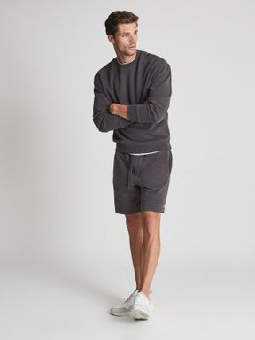 Garment Dye Jersey Shorts in Washed Black