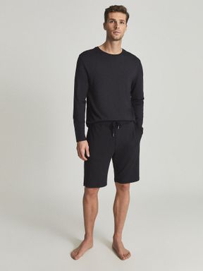 Elasticated Waist Jersey Shorts in Charcoal