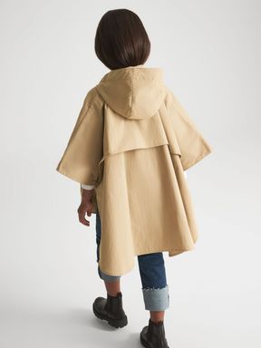 Junior Technical Poncho in Camel