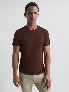Paige Crew Neck T-Shirt in Ruby Rum