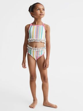 Multi Reiss Amelia Three Piece Bikini Set