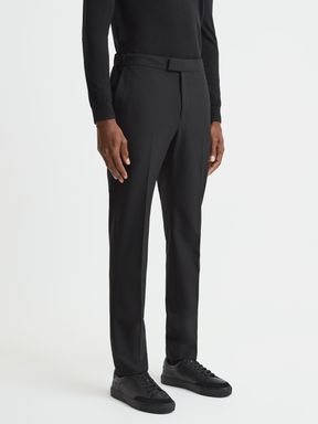 Black Reiss Found Relaxed Drawstring Trousers