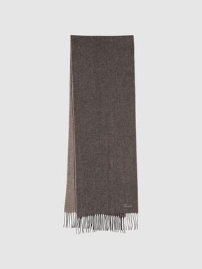 Taupe Reiss Picton Cashmere Blend Scarf