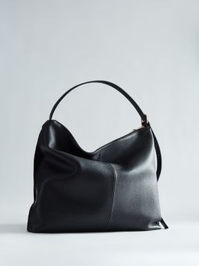Black Reiss Vigo Leather Suede Handbag